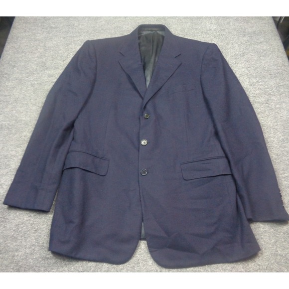 Ralph Lauren Purple Label Blazer Mens 42L Navy 100% Cashmere Made in England